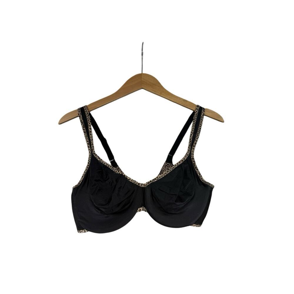 Olga Suddenly Smooth Back Smoother Bra 38D Animal Print Underwire 35281